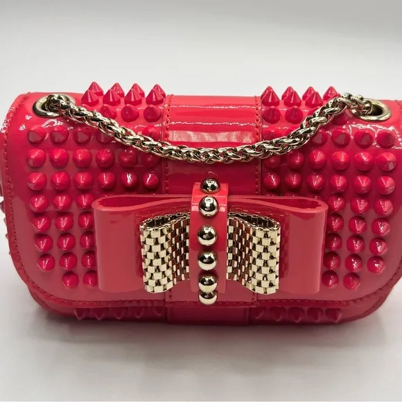 Christian Louboutin Mini Sweet Charity Crossbody Bag with Studded Spikes - EUC - Picture 3 of 15